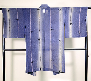 柳にツバメ絽の羽織