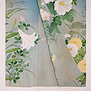 すすきと四季の花三つ紋色留袖単衣 上前