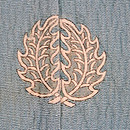 すすきと四季の花三つ紋色留袖単衣 背紋