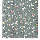 浦野理一作 椿模様縮緬袷小紋　上前