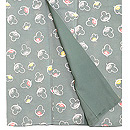 浦野理一作 椿模様縮緬袷小紋　上前