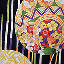 可憐手毬文様黒羽織　質感・風合