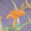 藤色雲立涌文訪問着　質感・風合