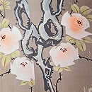 薔薇と古木付下　質感・風合