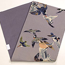 小鳥たちの図縮緬名古屋帯 帯裏