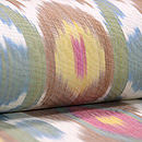 ウズベキスタン・アドラスの名古屋帯　質感・風合