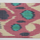 ウズベキスタン・アドラスの名古屋帯　前中心