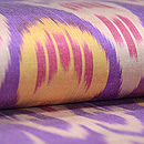 ウズベキスタン・アドラスの名古屋帯　質感・風合