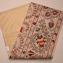 ウズベキスタン・スザニの名古屋帯　帯裏