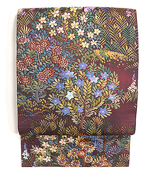 桃源郷刺繍丸帯