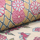 古渡写し更紗名古屋帯 質感・風合