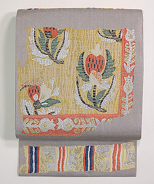 更紗文様織り名古屋帯