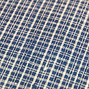浦野理一作 藍格子名古屋帯　質感・風合