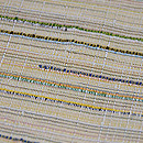 浦野理一作 繋ぎ糸の横やたら縞名古屋帯　質感・風合