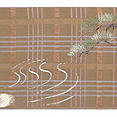 月と猿刺繍名古屋帯 前中心