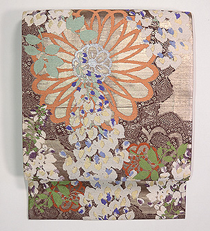 菊と藤の丸帯