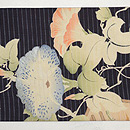 朝顔につるべ井戸染め名古屋帯 前中心