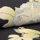 朝顔につるべ井戸染め名古屋帯 質感・風合