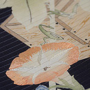 朝顔につるべ井戸染め名古屋帯 質感・風合