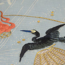 鵜飼の図江戸裂刺繍帯　質感・風合