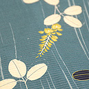 木目調に萩の夏帯　質感・風合