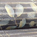 黒地萩に蜻蛉染め名古屋帯　質感・風合