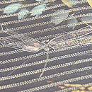 黒地萩に蜻蛉染め名古屋帯　質感・風合