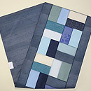 ポジャギの帯(青色)　帯裏