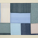 ポジャギの帯(青色)　前中心