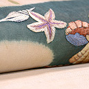 海藻に貝尽し紗の名古屋帯 質感・風合