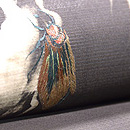 柳にセミの夏帯 質感・風合