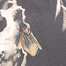 柳にセミの夏帯 質感・風合