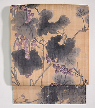 葡萄の図芭蕉布名古屋帯