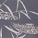 鷺に雨絽綴開き名古屋帯 前中心