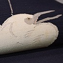 鷺に雨絽綴開き名古屋帯 質感・風合