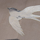 橋に燕刺繍名古屋帯 質感・風合