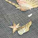黒地に貝刺繍帯 質感・風合