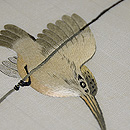 水辺のカワセミ刺繍帯 質感・風合