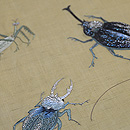 虫の刺繍帯 質感・風合