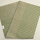 若緑色ペイズリーの名古屋帯　帯裏