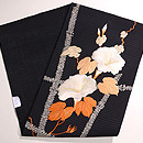 垣根にアサガオの刺繍帯 帯裏