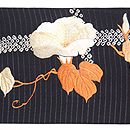 垣根にアサガオの刺繍帯 前中心