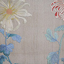 大輪菊の刺繍名古屋帯 前中心