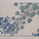 白地萩の名古屋帯 前中心