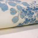 白地萩の名古屋帯 質感・風合