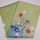 撫子にカワセミの夏帯 帯裏