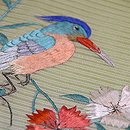 撫子にカワセミの夏帯 質感・風合