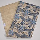 玉那覇有公作 麻地藍型の名古屋帯 帯裏