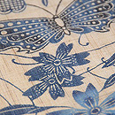 玉那覇有公作 麻地藍型の名古屋帯 質感・風合