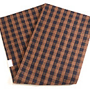 浦野理一作 経節紬小格子名古屋帯　帯裏